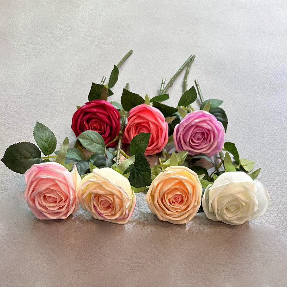 Artificial Flower In Bulk Single Diamond Rose