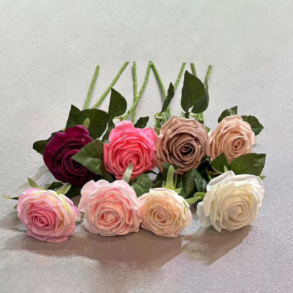 Silk Rose Flowers For Wedding home decoration Single Rose