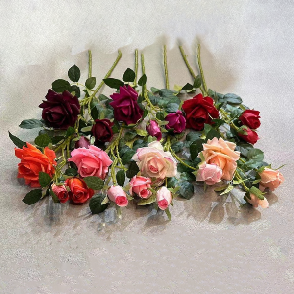Artificial Flowers Quality Wholesale 3 Heads Rose
