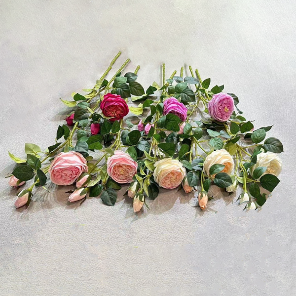 Artificial Flower Garland For Wedding 3 Heads Austin Rose