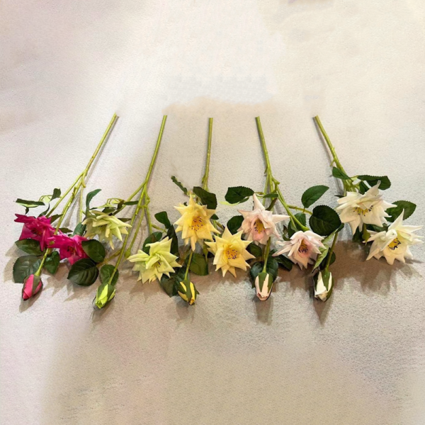 Artificial Flower Decoration For Wedding 3 Heads China rose