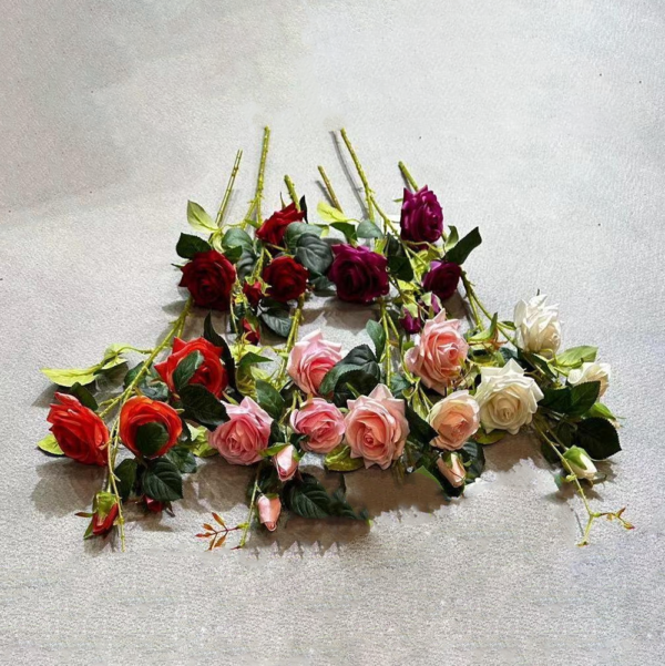 Artificial Dead Flowers 5 Heads little rose