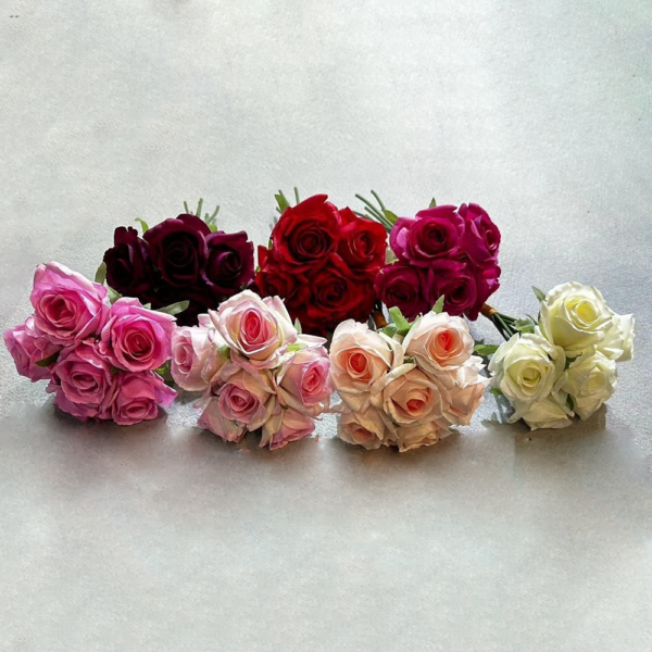 Wedding Bouquet Wholesale Artificial Flower 6 Heads Elsa Rose