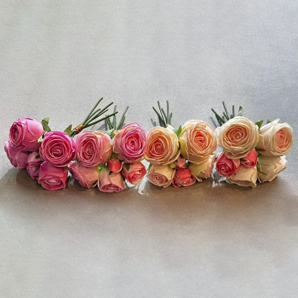 Fake Flower Bouquet Artificial 6 Heads Rose Bouquet