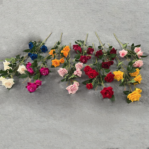 Wedding Flowers Artificial 5 Heads Flannel Rose