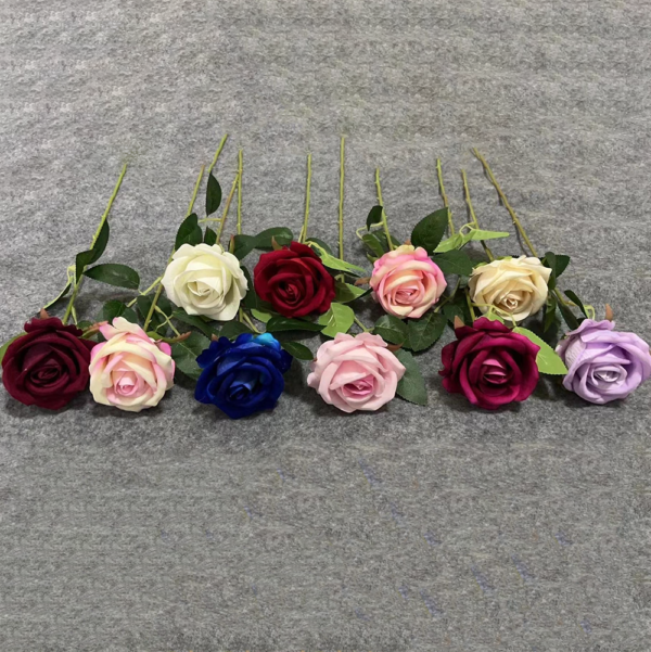 Artificial Flower Centerpiece Single Flannel Rose