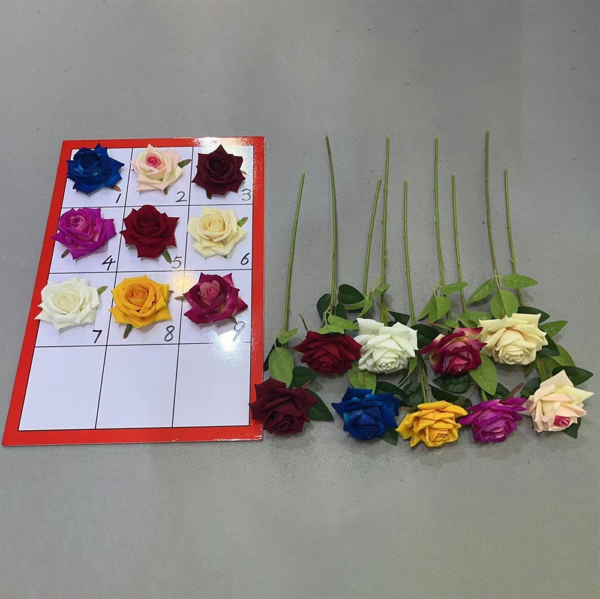 Fake Flowers Roses Single Flannel Rose