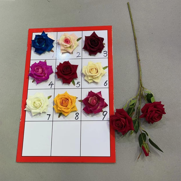 Cheap Wholesale Artificial Rose Flowers 3 Heads Flannel Rose