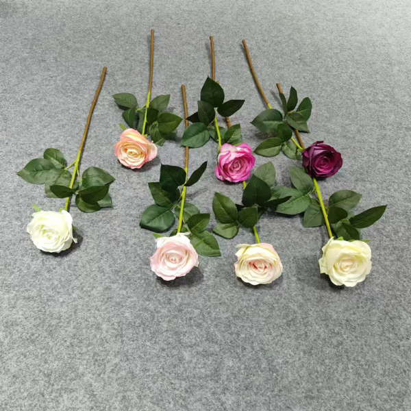 Artificial Flowers Long Stem Single Real Touch Rose