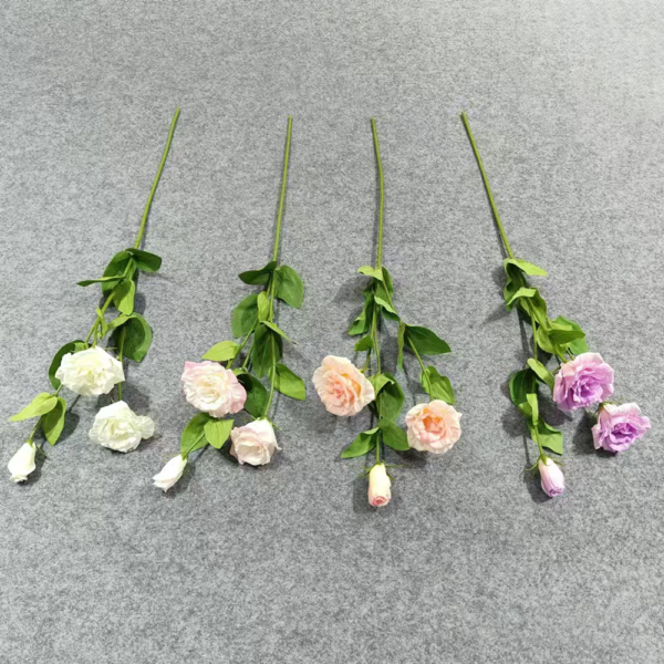 Artificial Flower Branches 3 heads Real Touch Platycodon Grandiflorum