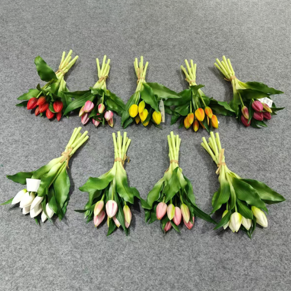 Fakenew Design Tulip Flower 7 Heads Real Touch Tulip Bouquet