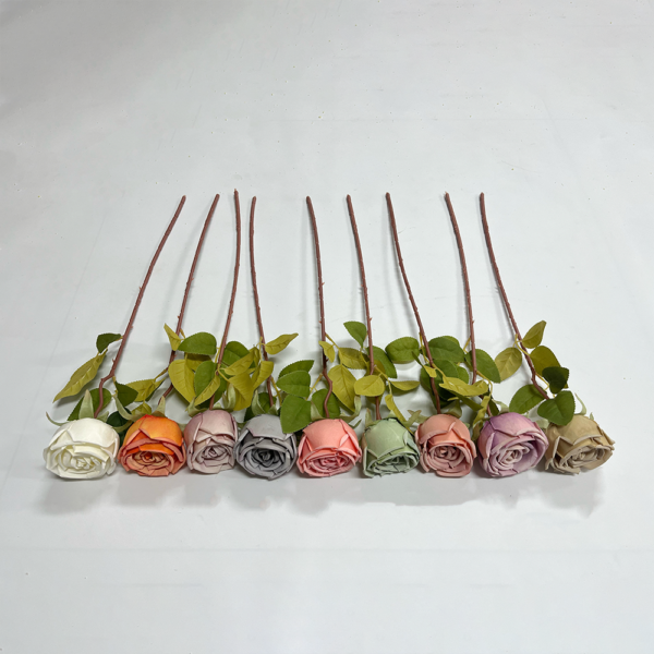 Artificial Silk Rose For Wedding Decoration Single Rose
