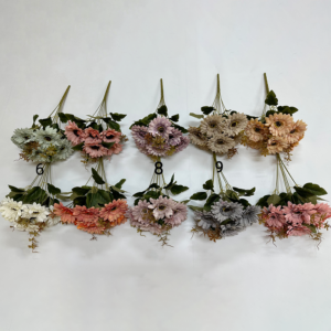 Artificial Decorative Flower 7 Heads Chrysanthemum Bush