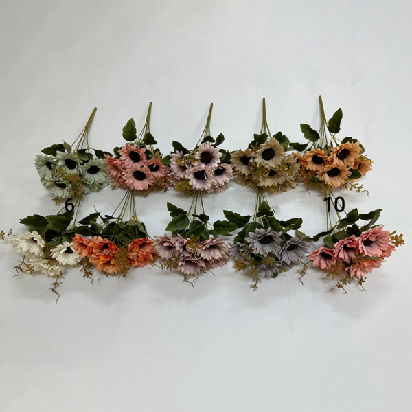 Home Decoration Flower 7 Heads Sunflower Bush