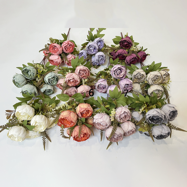 Cheap Wholesale Artificial Flowers 11 Heads Peony Bush