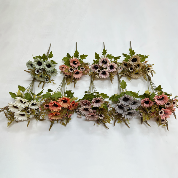 Artificial Flower Making 11 Heads Sunflower Bush