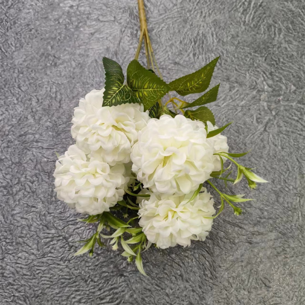 Artificial Flower High Quality 7 Heads Hydrangea Bush