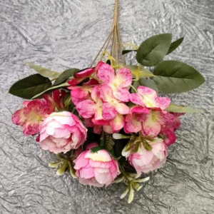 Bulk Artificial Flowers 7 Heads Hydrangea+Peony Bush
