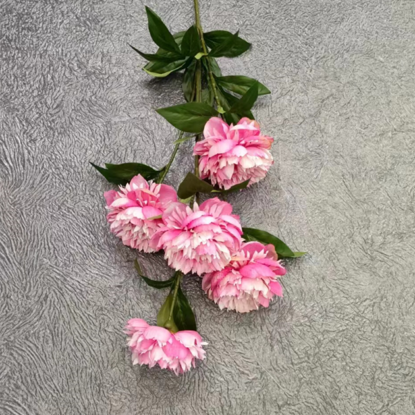 Peony Flowers Fake Flowers 5 Heads Peony Single Branch