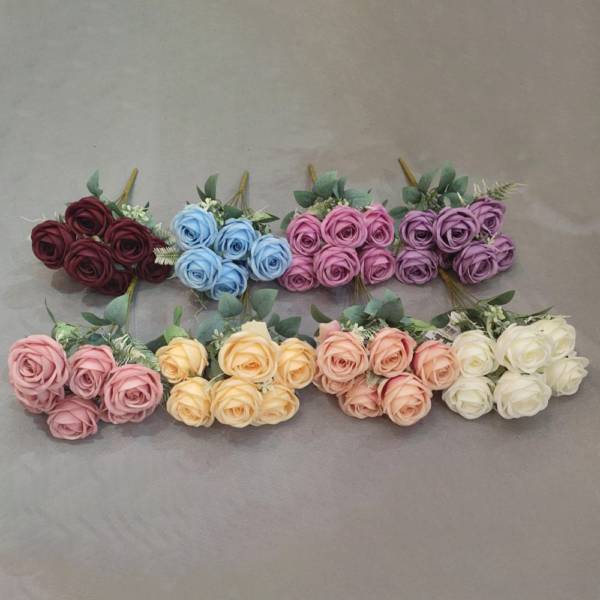 Fake Flower 7 Heads Artificial Rose Bush